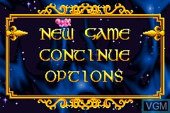 Menu screen of the game Treasure Planet on Nintendo GameBoy Advance