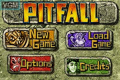 Menu screen of the game Pitfall - The Lost Expedition on Nintendo GameBoy Advance