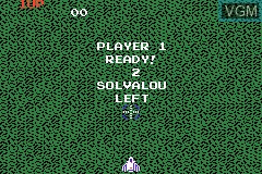 Menu screen of the game Classic NES Series - Xevious on Nintendo GameBoy Advance