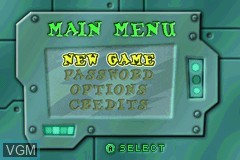 Menu screen of the game Fairly OddParents! Shadow Showdown, The on Nintendo GameBoy Advance
