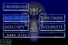Menu screen of the game Castlevania - Circle of the Moon on Nintendo GameBoy Advance