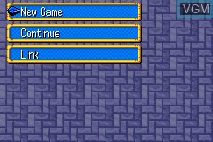 Menu screen of the game Lufia - The Ruins of Lore on Nintendo GameBoy Advance