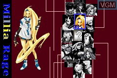 Menu screen of the game Guilty Gear X Advance Edition on Nintendo GameBoy Advance