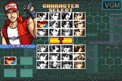 Menu screen of the game King of Fighters EX, The - Neo Blood on Nintendo GameBoy Advance