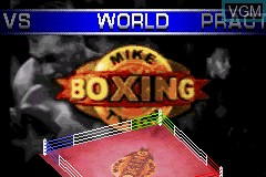 Menu screen of the game Mike Tyson Boxing on Nintendo GameBoy Advance