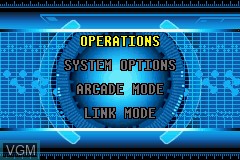 Menu screen of the game Spy Hunter on Nintendo GameBoy Advance