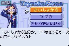 Menu screen of the game Toy Robo Force on Nintendo GameBoy Advance