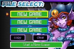 Menu screen of the game Sigma Star Saga on Nintendo GameBoy Advance