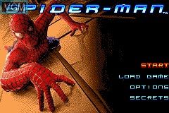 Menu screen of the game 2 in 1 Game Pack - Spider-Man & Spider-Man 2 on Nintendo GameBoy Advance