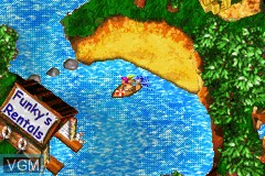 Menu screen of the game Donkey Kong Country 3 on Nintendo GameBoy Advance