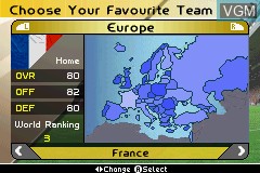 Menu screen of the game 2006 FIFA World Cup - Germany 2006 on Nintendo GameBoy Advance