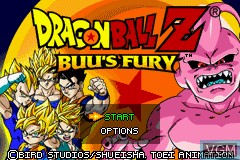 Menu screen of the game 2 Games in 1! - Dragon Ball Z - Buu's Fury + Dragon Ball GT - Transformation on Nintendo GameBoy Advance