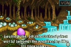 Menu screen of the game Legend of Spyro, The - A New Beginning on Nintendo GameBoy Advance