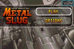 Menu screen of the game Metal Slug - Super Vehicle-001 on Nintendo GameBoy Advance