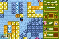 In-game screen of the game Boulder Dash EX on Nintendo GameBoy Advance