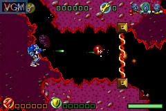 In-game screen of the game Butt Ugly Martians - B.K.M. Battles on Nintendo GameBoy Advance