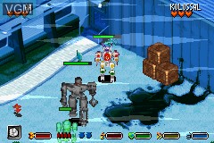 In-game screen of the game Cubix Robots for Everyone - Clash 'n Bash on Nintendo GameBoy Advance