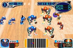 In-game screen of the game Disney Sports - American Football on Nintendo GameBoy Advance