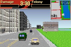 In-game screen of the game Driver 2 Advance on Nintendo GameBoy Advance