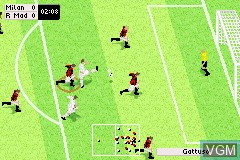 In-game screen of the game FIFA Football 2003 on Nintendo GameBoy Advance