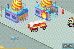 In-game screen of the game Matchbox Cross Town Heroes on Nintendo GameBoy Advance