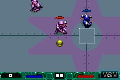 In-game screen of the game Speedball 2 on Nintendo GameBoy Advance