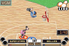 In-game screen of the game Disney Sports - Basketball on Nintendo GameBoy Advance