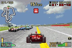 In-game screen of the game F1 2002 on Nintendo GameBoy Advance