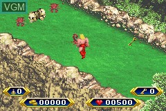 In-game screen of the game Gauntlet - Dark Legacy on Nintendo GameBoy Advance