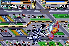 In-game screen of the game Godzilla - Domination! on Nintendo GameBoy Advance