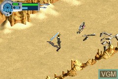 In-game screen of the game Star Wars - The New Droid Army on Nintendo GameBoy Advance