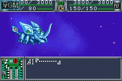 In-game screen of the game Super Robot Taisen - Original Generation on Nintendo GameBoy Advance