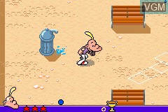In-game screen of the game Titeuf - Ze Gag Machine on Nintendo GameBoy Advance
