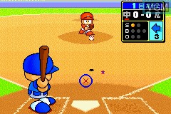 In-game screen of the game Power Pro Kun Pocket 5 on Nintendo GameBoy Advance