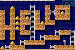 In-game screen of the game Lode Runner on Nintendo GameBoy Advance