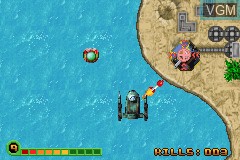 In-game screen of the game Strike Force Hydra on Nintendo GameBoy Advance