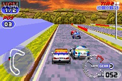 In-game screen of the game TOCA World Touring Cars on Nintendo GameBoy Advance