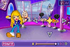 In-game screen of the game Bratz - Forever Diamondz on Nintendo GameBoy Advance
