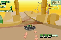 In-game screen of the game Drome Racers on Nintendo GameBoy Advance