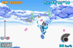 In-game screen of the game Disney Sports - Snowboarding on Nintendo GameBoy Advance
