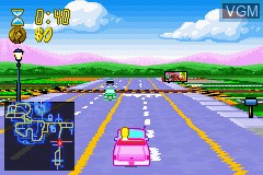 In-game screen of the game Simpsons, The - Road Rage on Nintendo GameBoy Advance