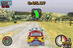 In-game screen of the game Top Gear Rally on Nintendo GameBoy Advance