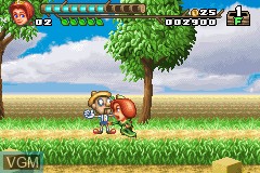 In-game screen of the game Shrek - Reekin' Havoc on Nintendo GameBoy Advance