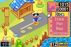In-game screen of the game Disney's Party on Nintendo GameBoy Advance