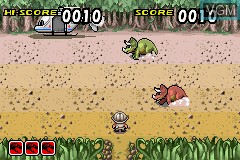 In-game screen of the game Jurassic Park Institute Tour - Dinosaur Rescue on Nintendo GameBoy Advance