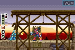 In-game screen of the game Mega Man Zero 2 on Nintendo GameBoy Advance