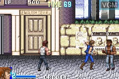 In-game screen of the game Double Dragon Advance on Nintendo GameBoy Advance