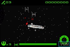 In-game screen of the game Star Wars - Flight of the Falcon on Nintendo GameBoy Advance