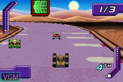 In-game screen of the game Hot Wheels - World Race on Nintendo GameBoy Advance