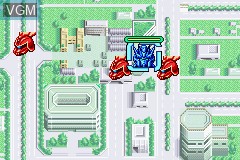 In-game screen of the game SD Gundam G Generation Advance on Nintendo GameBoy Advance